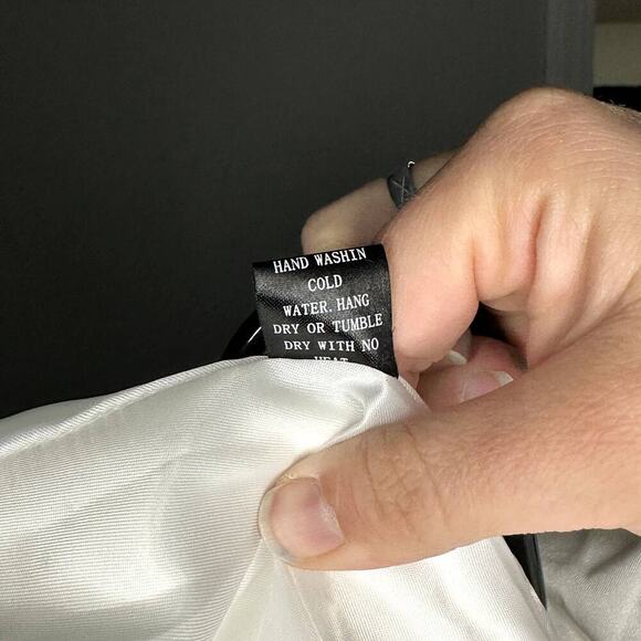 Blaque Label Zip Front Belted Bubble Cuff Collared Ivory Jacket Medium - Picture 10 of 12